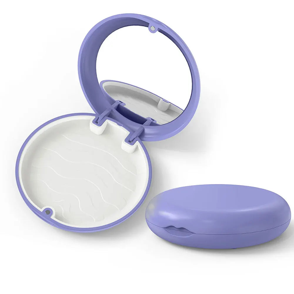 Caixa retentora de dentes falsos, estojo de armazenamento de dentadura, protetor bucal, alinhador, recipiente de ortodôntica, organizador de suprimentos de higiene oral