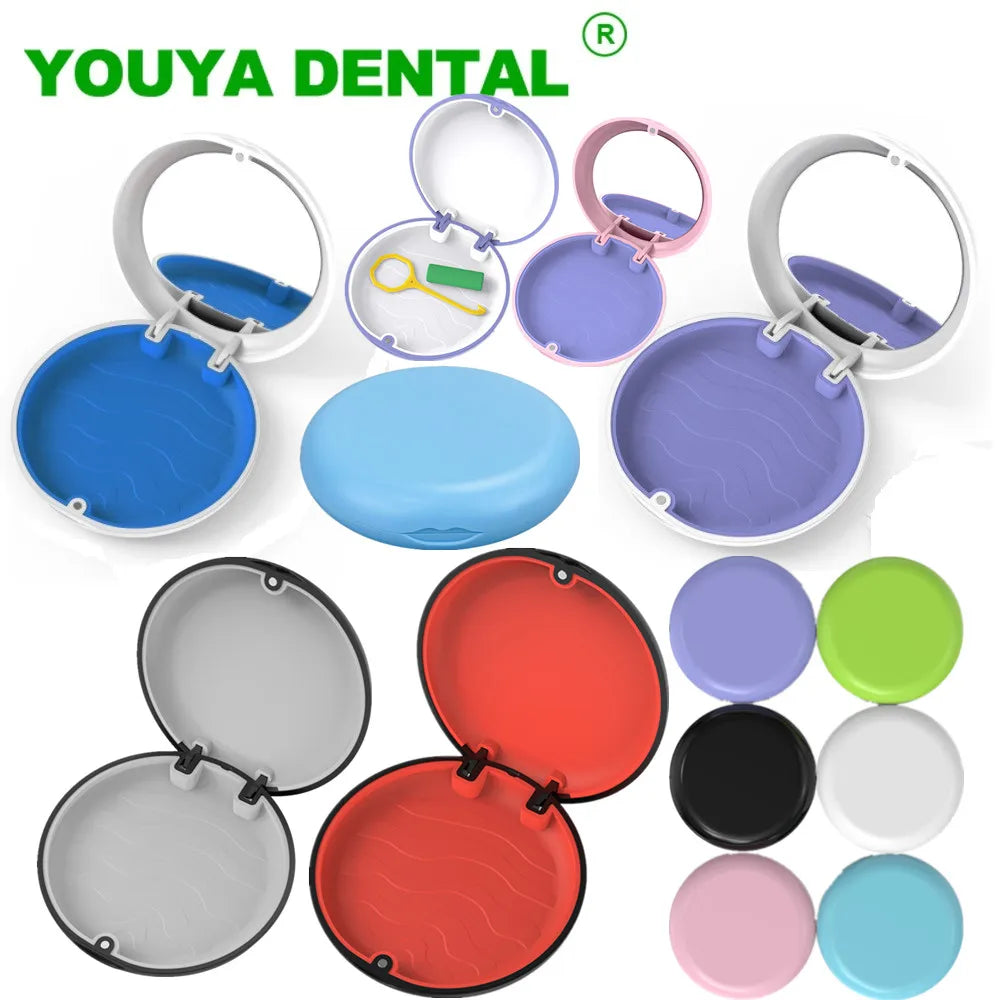 Caixa retentora de dentes falsos, estojo de armazenamento de dentadura, protetor bucal, alinhador, recipiente de ortodôntica, organizador de suprimentos de higiene oral