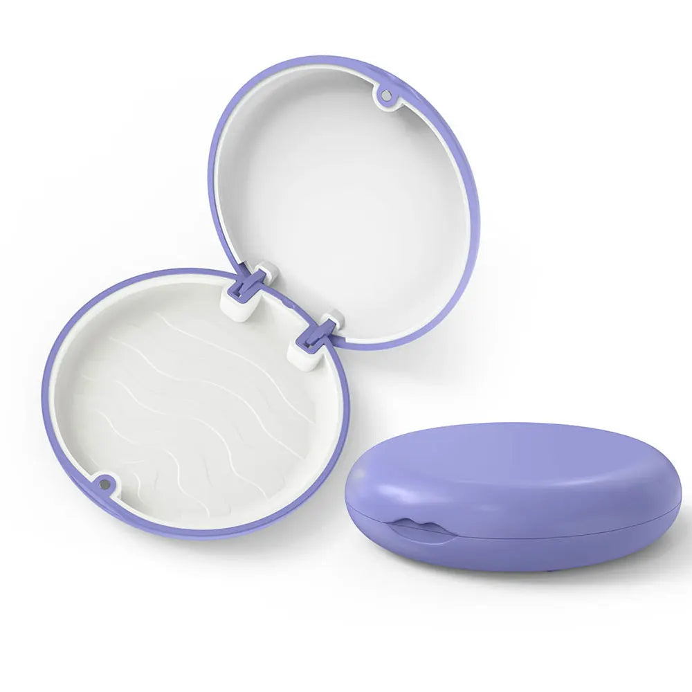 Caixa retentora de dentes falsos, estojo de armazenamento de dentadura, protetor bucal, alinhador, recipiente de ortodôntica, organizador de suprimentos de higiene oral